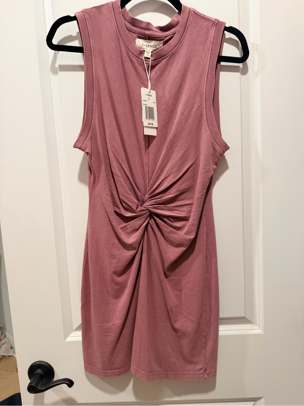 l*space Dusty Rose Twist-Front Mini Dress